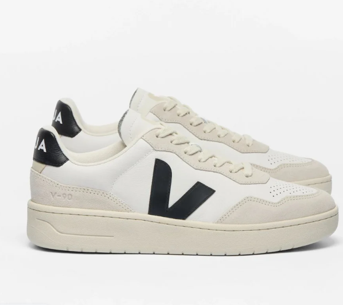 Zapatillas Veja V90 wht blk  Zapatillas Veja V90 wht blk